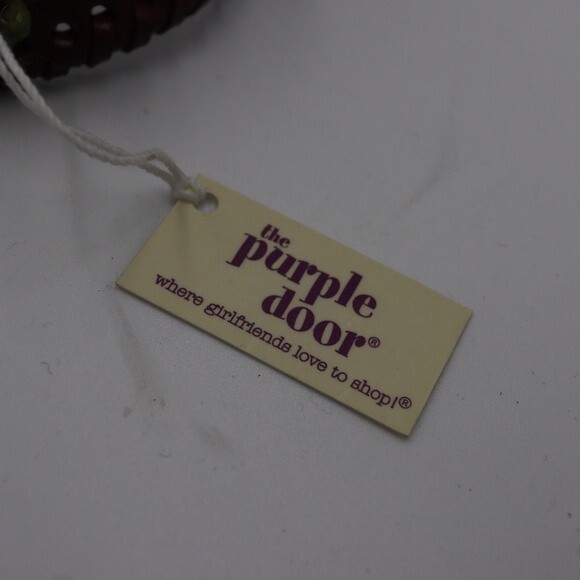 The Purple Door Leather Stone Bead Flower Cuff Adjustable Bracelet Boho - Picture 5 of 9